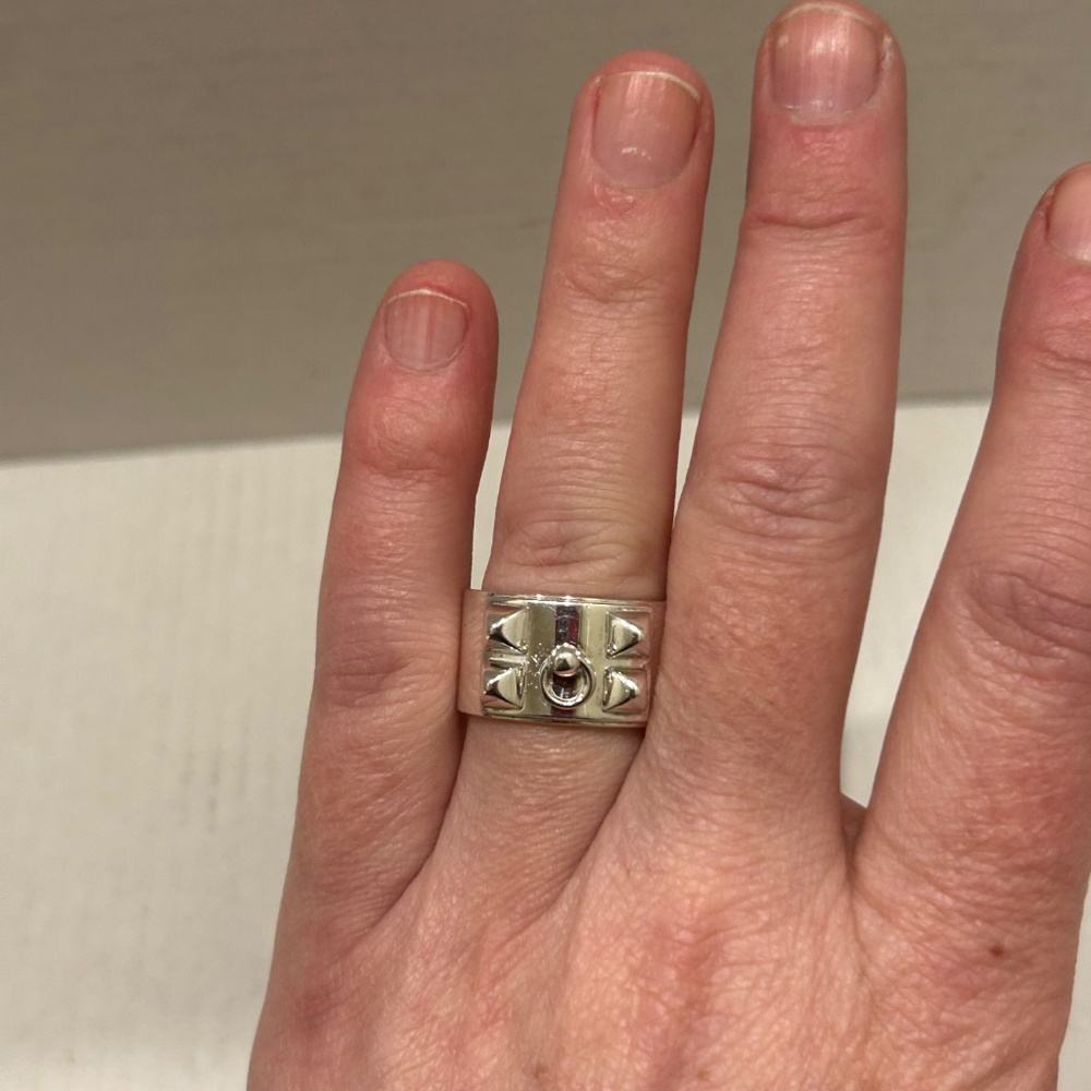 Hermes Collier De Chien Silver Ring - Picture 9 of 11